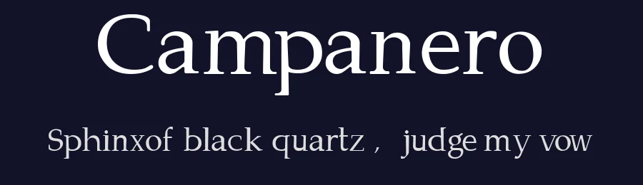 Campanero by Oliver González — Serif Font — thumbnail 2