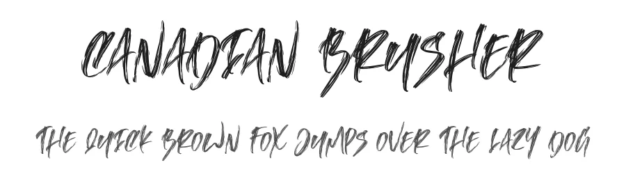 Canadian Brusher by Motokiwo — Decorative Font