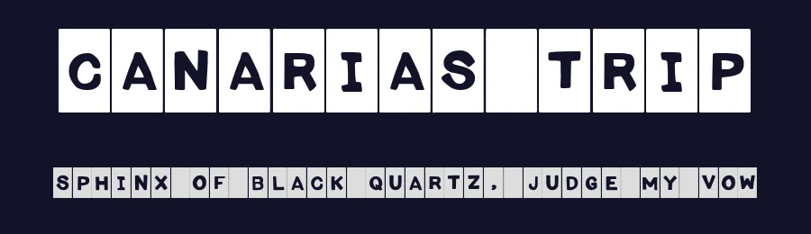 Canarias Trip by Woodcutter — Decorative Font — thumbnail 2