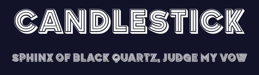 Candlestick by Vladimir Nikolic — Decorative Font — thumbnail 2
