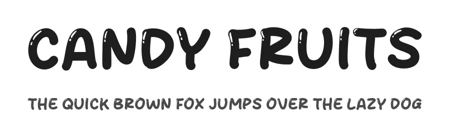 Candy Fruits by Origin Type — Decorative Font
