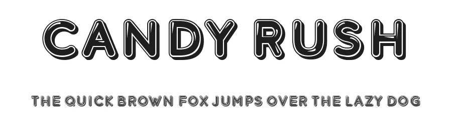 Candy Rush by Vladimir Nikolic — Decorative Font