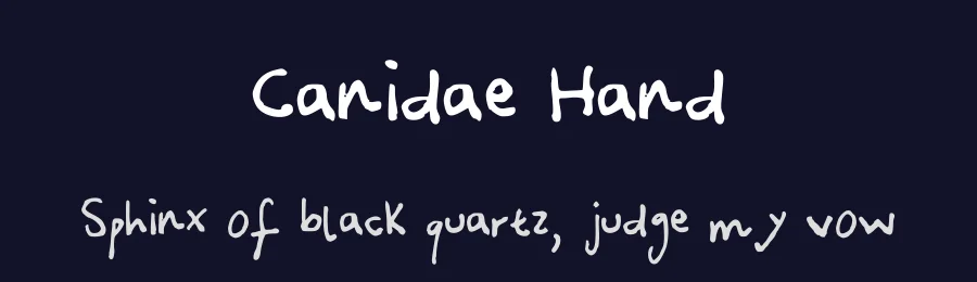 Canidae Hand by canidae — Script Handwritten Font — thumbnail 2