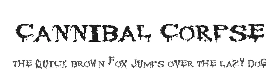 Cannibal Corpse by screensaverhell.com โ Decorative Font