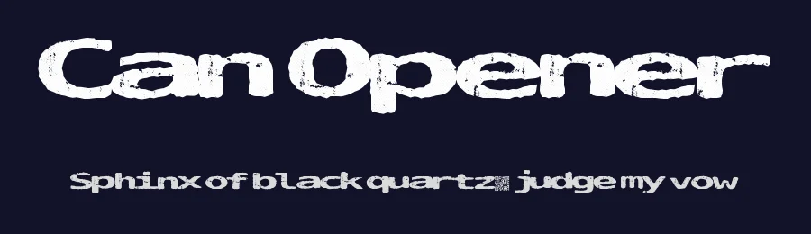 Can Opener by Xerographer Fonts — Decorative Font — thumbnail 2