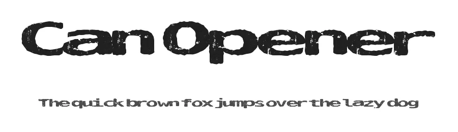 Can Opener by Xerographer Fonts — Decorative Font