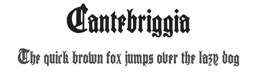 Cantebriggia by Paul Lloyd — Blackletter Font