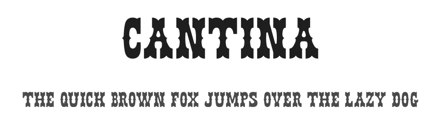 Cantina by Don Marciano — Decorative Font