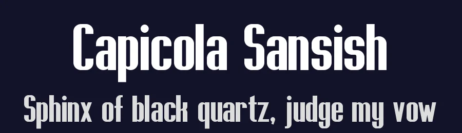 Capicola Sansish by Jeff Bensch — Sans Serif Font — thumbnail 2
