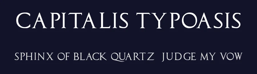 Capitalis TypOasis by Manfred Klein — Decorative Font — thumbnail 2
