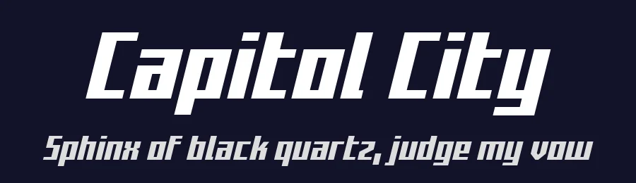 Capitol City by Iconian Fonts — Display Font — thumbnail 2