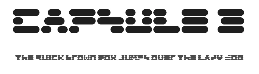 Capsule 3 by Eisuke Furukawa — Display Font