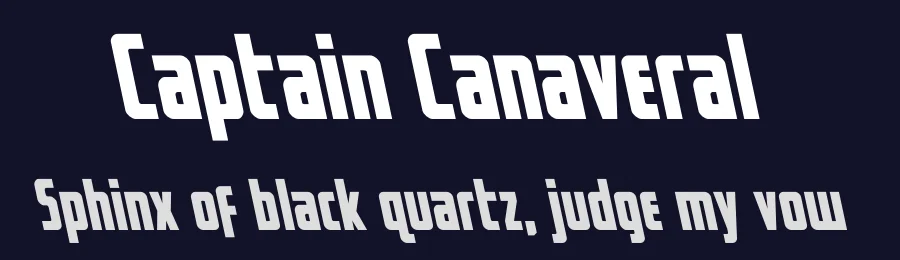 Captain Canaveral by Iconian Fonts — Display Font — thumbnail 2