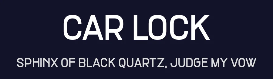Car Lock by Chequered Ink — Sans Serif Font — thumbnail 2