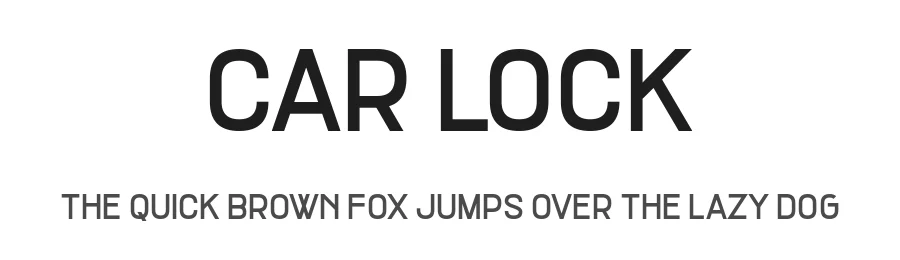 Car Lock by Chequered Ink — Sans Serif Font