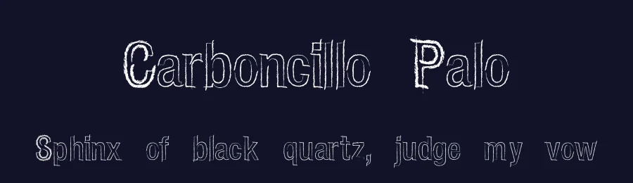 Carboncillo Palo by Manuel Lage — Decorative Font — thumbnail 2
