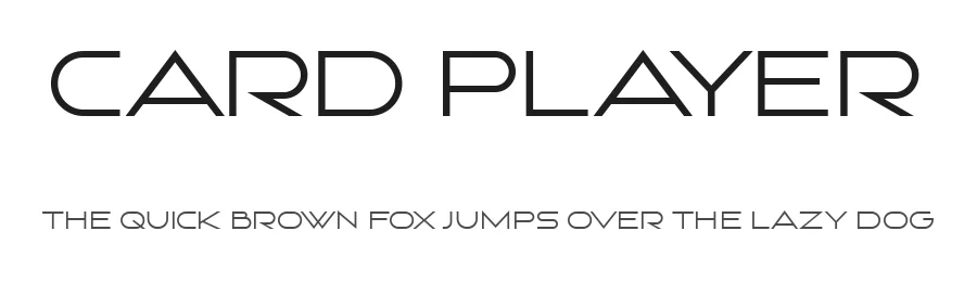 Card Player by Vladimir Nikolic — Sans Serif Font