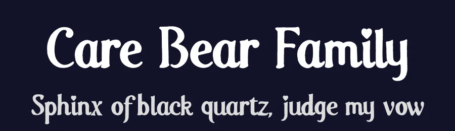 Care Bear Family — Decorative Font — thumbnail 2
