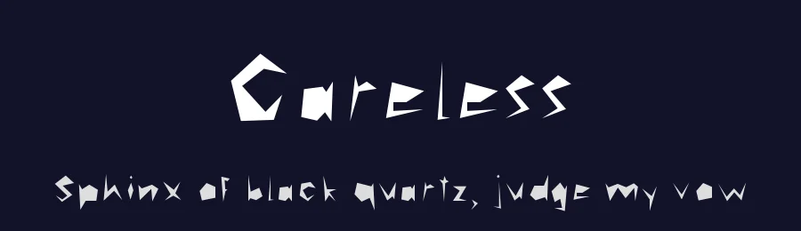Careless by Felix Leeb — Decorative Font — thumbnail 2
