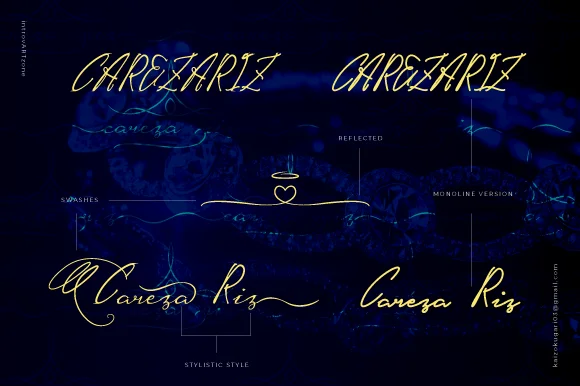CarezaRiz Font by IntrovArtZone — Script Handwritten Font — thumbnail 4