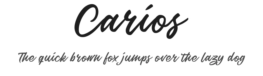 Carios by Ali Hamidi — Script Handwritten Font