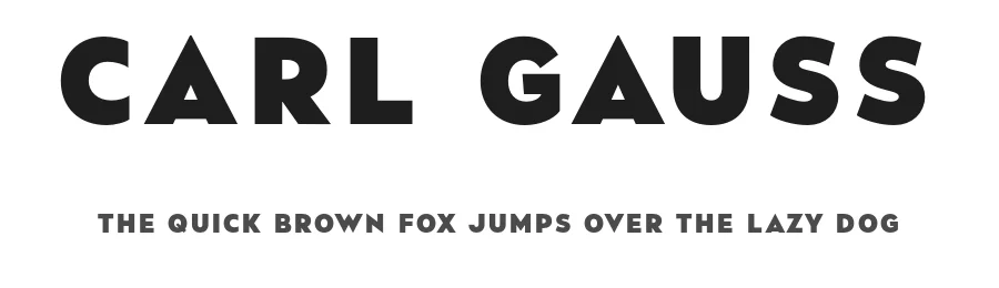 Carl Gauss by MΓ₯ns GrebΓ€ck β Sans Serif Font