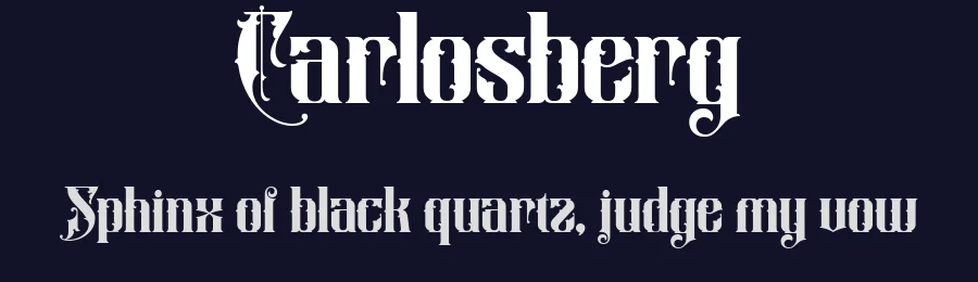 Carlosberg by LetterStock Std — Decorative Font — thumbnail 2