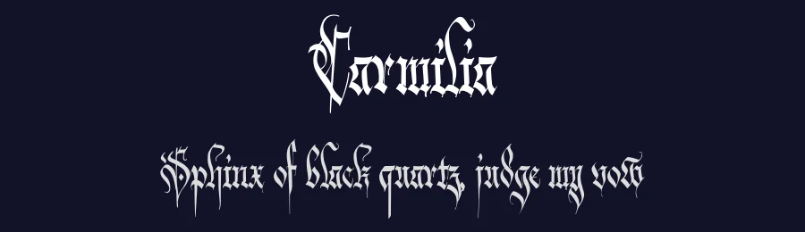 Carmilia by Fernando Carvente — Blackletter Font — thumbnail 2