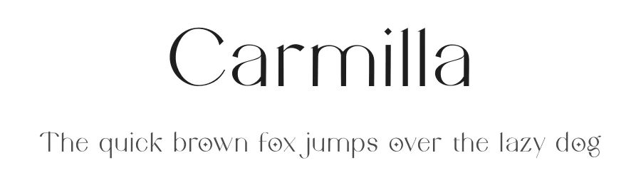 Carmilla by Ryan Rivaldo Vierra — Sans Serif Font