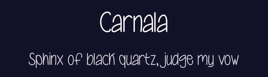 Carnala by Rodrigo Navarro Bolado — Decorative Font — thumbnail 2