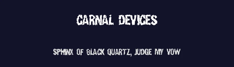 Carnal Devices by Xerographer Fonts — Decorative Font — thumbnail 2