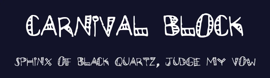 Carnival Block by Chloe W. — Decorative Font — thumbnail 2