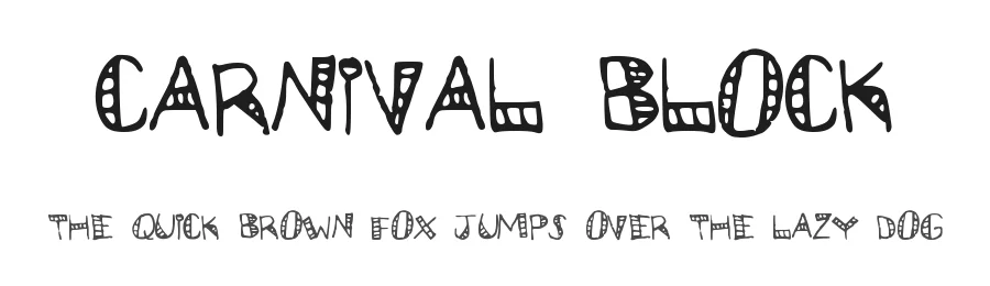 Carnival Block by Chloe W. β Decorative Font