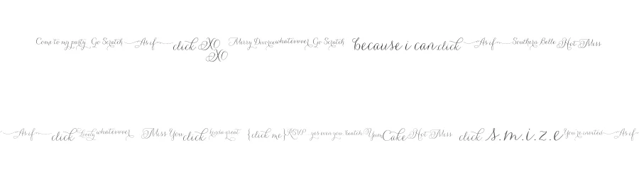 Carolyna Words by Emily Lime Design β Dingbats Font