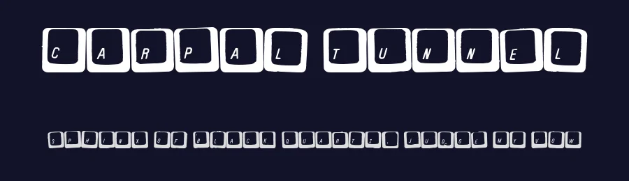 Carpal Tunnel by ChannelZero — Decorative Font — thumbnail 2