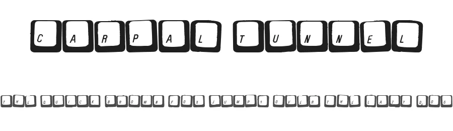 Carpal Tunnel by ChannelZero — Decorative Font