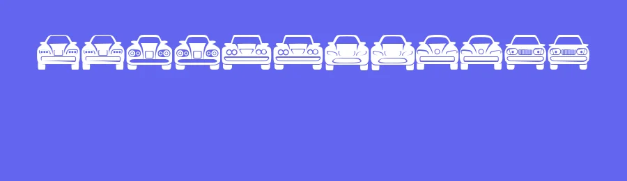 Cars by Vladimir Nikolic — Dingbats Font — thumbnail 3