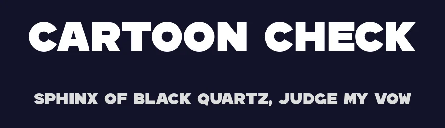 Cartoon Check by DMart — Sans Serif Font — thumbnail 2