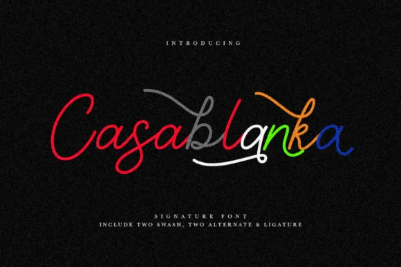 Casablanka Font by Maulana Creative — Script Handwritten Font
