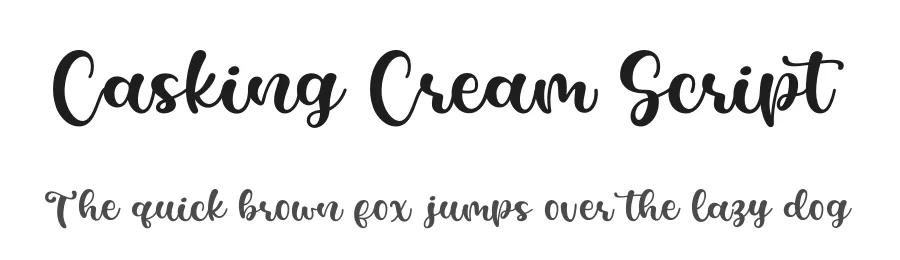 Casking Cream Script