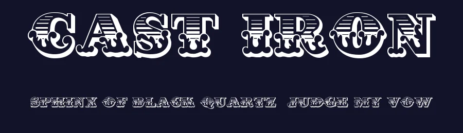 Cast Iron by West Wind Fonts — Decorative Font — thumbnail 2