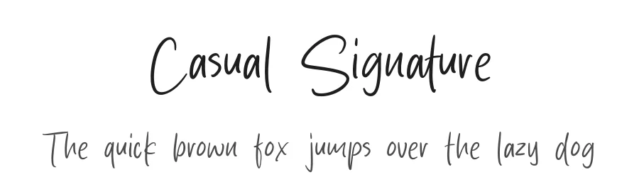 Casual Signature