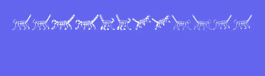 Cat 3D by Vladimir Nikolic — Dingbats Font — thumbnail 3