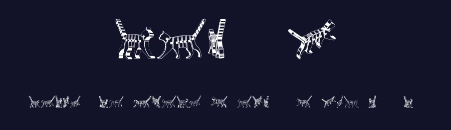 Cat 3D by Vladimir Nikolic — Dingbats Font — thumbnail 2