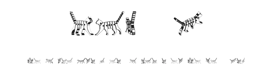 Cat 3D by Vladimir Nikolic — Dingbats Font