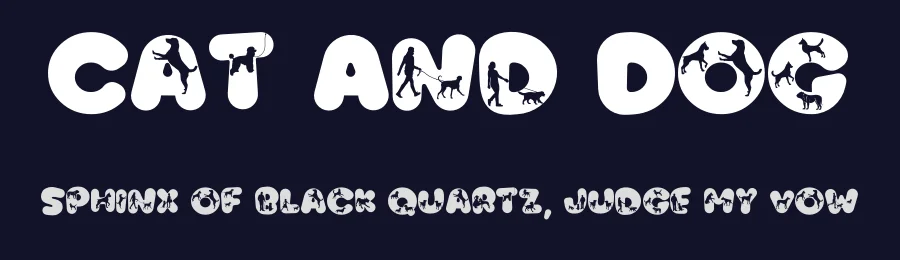 Cat And Dog by Miftah Arzaq — Decorative Font — thumbnail 2
