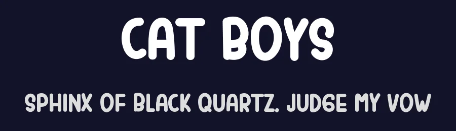 Cat Boys by Hamsah — Decorative Font — thumbnail 2