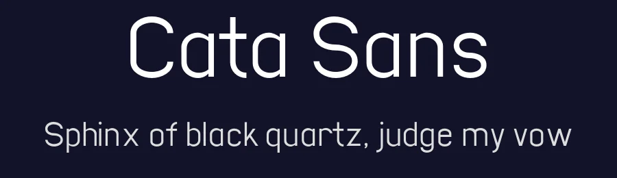 Cata Sans by Joe .C — Sans Serif Font — thumbnail 2