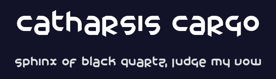 Catharsis Cargo by Christian Thalmann — Decorative Font — thumbnail 2