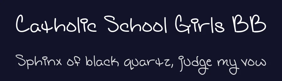 Catholic School Girls BB by Blambot — Script Handwritten Font — thumbnail 2